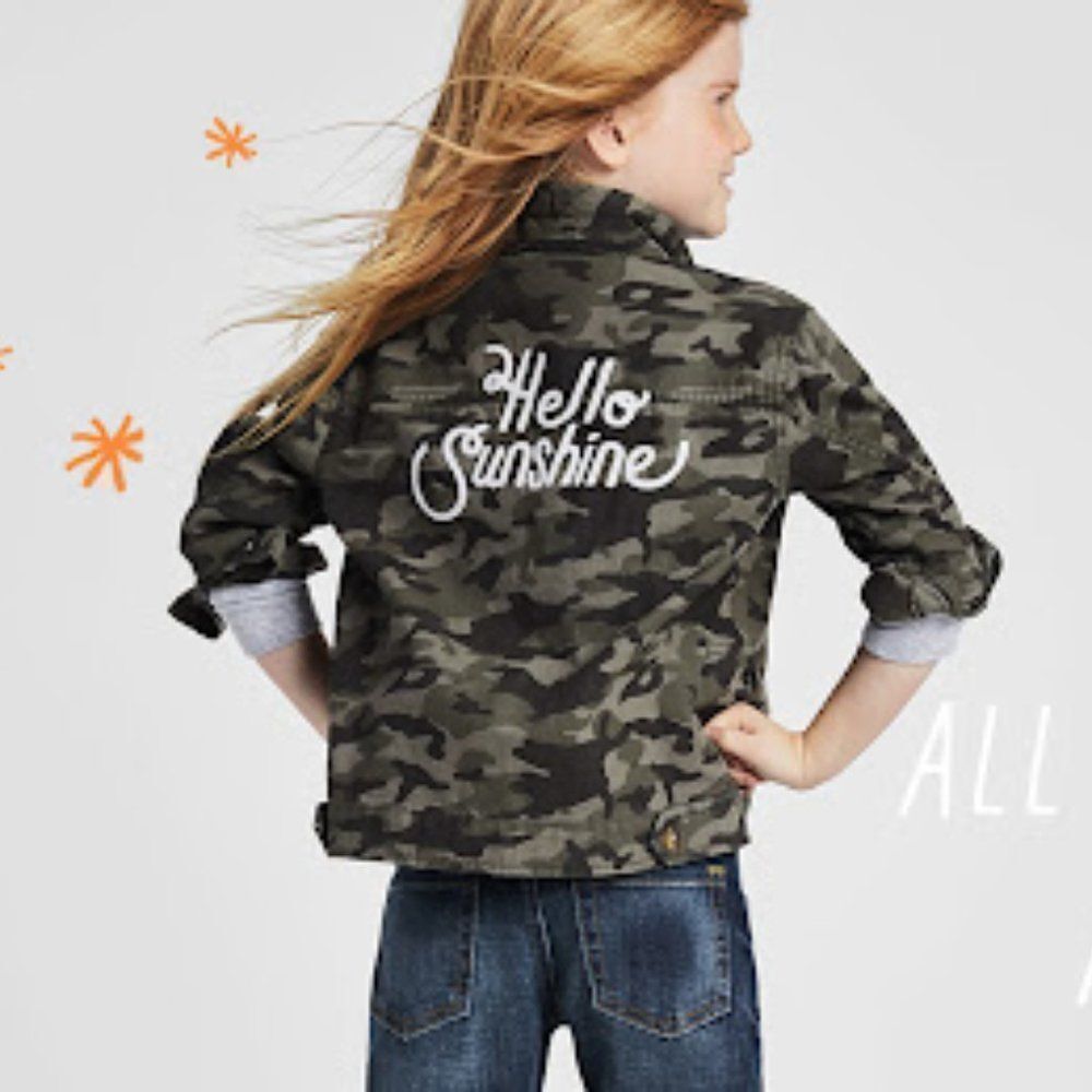 Gymboree Hello Sunshine Camo Utility Jacket